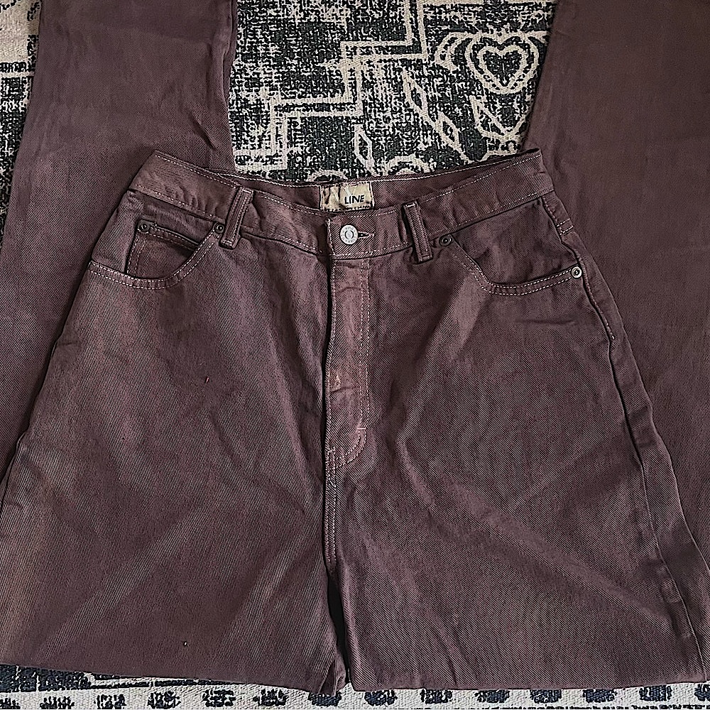 VTG NY Line Brown Stone Dyed 90s Tapered Mom Jeans: Size 30